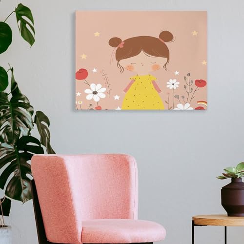 Toile murale arc-en-ciel encadrée - Solution déco rapide sans montage - 4
