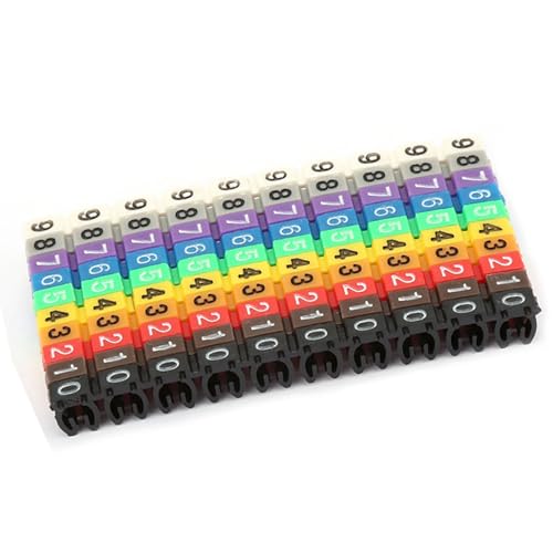 Câbles à code couleur identifiés par marqueur de câbles en plastique 100pcs - 4