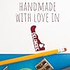 Large Wood Handle Handmade with Love in Delaware Rubber Stamp - 1-5/8 Size, Crafting, Scrapbooking, and Personalizing - Ideal for Delaware Residents and Makers - Made in DE Stamp #5