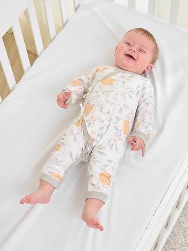 BINIDUCKLING Newborn Kimono Side Tie Wrap Over Long Sleeve Romper2