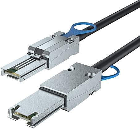 10Gtek SFF-8088 to SFF-8088 External Mini SAS HD Cable, 3G/6Gbps SAS2.0 26Pin Hybrid Cable Attached SCSI for Raid, DAS, and Servers, 100-Ohm, 1-m(3.3ft)