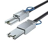 10Gtek SFF-8088 to SFF-8088 External Mini SAS HD Cable, 3G/6Gbps SAS2.0 26Pin Hybrid Cable Attached SCSI for Raid, DAS, and Servers, 100-Ohm, 1-m(3.3ft)