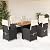 YITHOPI 7 Piece Patio Dining Set with Cushions Black Poly Rattan Versatile Lounge Furniture Outdoor Lounge Set Patio Furniture Sets Balcony Furniture Sets for patios, Gardens, Decks