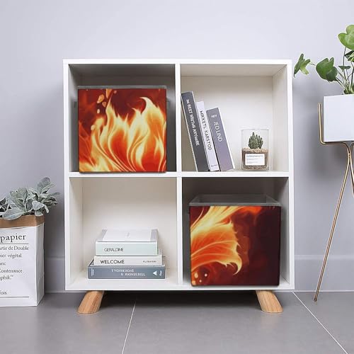 Bacs de rangement pliables fleurs de feu pour optimiser vos placards de chambre - 6