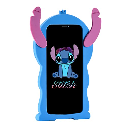 Findworld Cases For Iphone X/Xs Case, Stitch Cute 3D Cartoon Unique Soft Silicone Animal Rubber Character Shockproof Anti-Bump Protector Boys Kids Girls Gifts Cover Housing Skin For Iphone Xs #TOP5