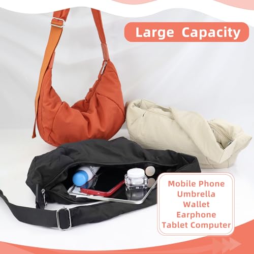 Sling Bag, Crossbody Bags for Women with Adjustable Shoulder Strap, Crescent Bag with Long Shoulder Strap4