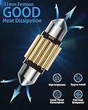 Keiurot 36mm LED Festoon bulbs, C5W LED Bulb, 6PCS Canbus Error Free 2016 Chipsets 21 SMD 12V for Car Interior Replacement Dome for Car Interior Dome Reading License Plate Lamps No Polarity - Image 4