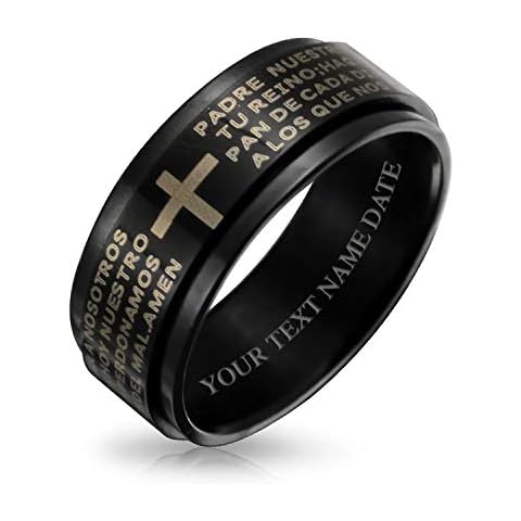 Bling Jewelry Anillo Personalizado de Acero Inoxidable Cover