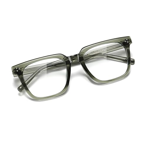 Image of Oversized Square Blue Light Glasses for Woman Men fashion Reduce Eyestrain Protection for TV /Computer /Gaming