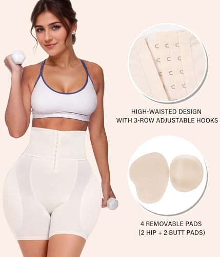 Image of Padded Shapewear Hip Pads Shapewear Tummy Control Butt Enhancer Underwear For Women, Body Shaper Booty Lifter