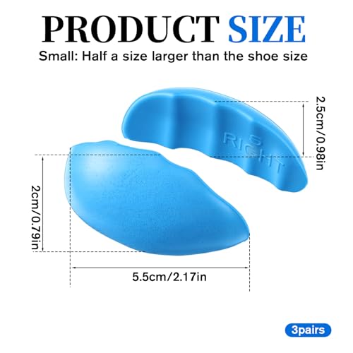 3 pares de rellenos para zapatos talla S para calzado grande miniatura 2
