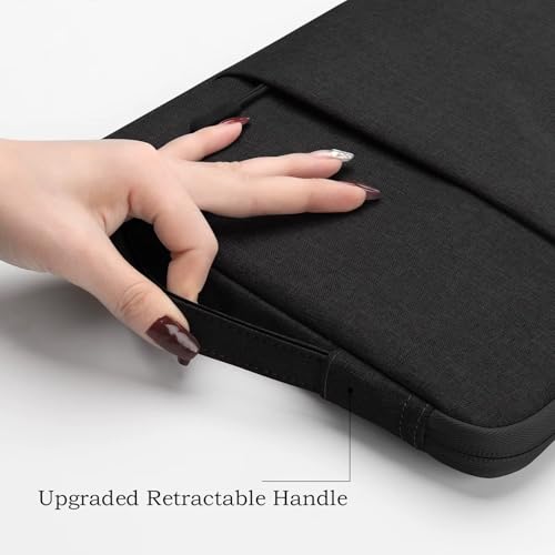 Image of Saco Laptop Sleeve for 15.6 Inch - Slim Shockproof Case with Zipper Pocket, Protective Travel Laptop Bag for MacBook Air /Pro, HP, Dell, Lenovo, Acer - Black