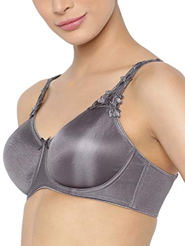Image of Triumph Minimizer Women Bra Wired Non Padded High Support Big Cup Lingerie Visual Bust Reduction Comfort Bra Floral Lace Full Coverage Shapewear Wide Straps & U-Back Support Pack of 1