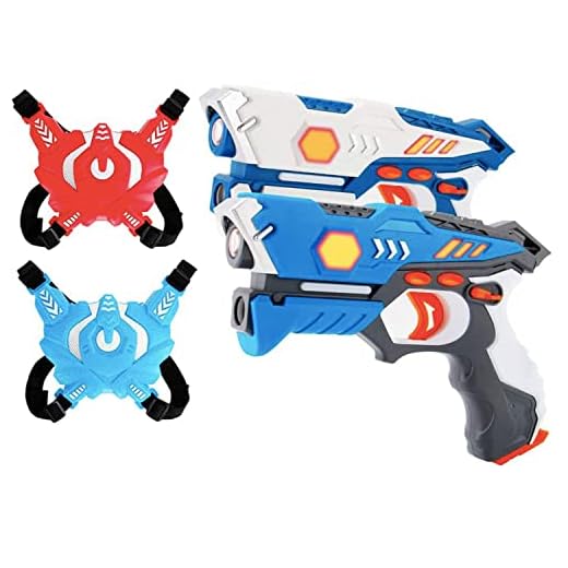 ComTec Laser Tag for Kids, Laser Tag Sets with Gun and Vest, Laser Guns Toys Gift for Boys Girls Game Party Multiplayers Indoor Outdoor- Infrared 0.9mW(2 Pack) (Large)