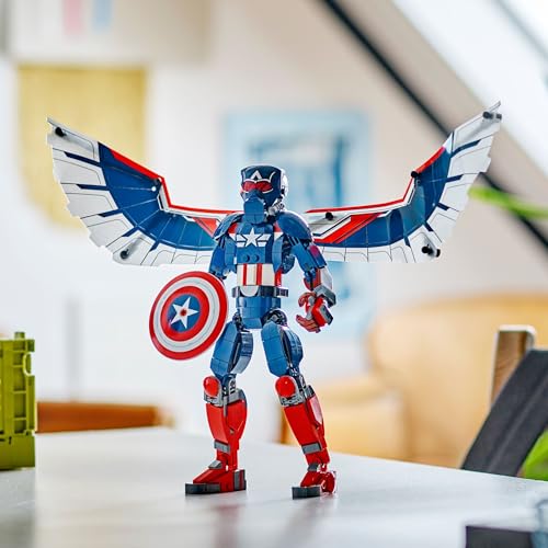 LEGO Marvel New Captain America Construction Figure, Super Hero Action Set with Shield and Drone, Building Toy for 8 Plus Year Old Boys & Girls, Avengers Birthday Gift Idea 76296 - Image 5