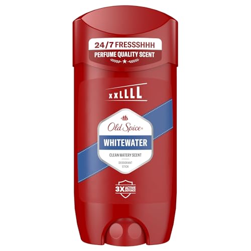 Old Spice Whitewater Men's Deodorant Stick 85ml, 24/7 Fressshhh With Daily Use, Long Lasting Perfume Quality Scent, Odour Protection, 0% Aluminium Salts, Invisible On Black & White