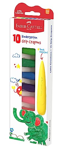 Faber-Castell Kindergarten Grip Crayons - Pack of 10 (Assorted) - Image 2 thumbnail