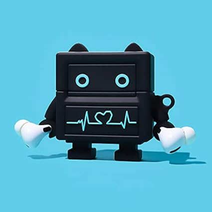 Amazon 互換性のあるairpodsケースカバー Apple Airpods 2 1 ロボット用のキーチェーン付きのフルボディの頑丈な保護カバー耐衝撃ケースの漫画のキャラクター ケース カバー 通販