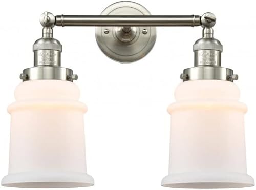 Miniatura 1 de Innovations 208-SN-G181-LED 2 luces vintage regulable LED accesorio de baño, níquel satinado cepillado