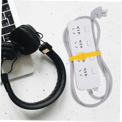 Luxshiny juego de 100 piezas de sujetadores de cable reutilizables con gancho y lazo para gestión de cables miniatura 6