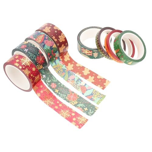 VILLFUL Cinta Washi Navideña Decorativa 21 Piezas Cintas Adhesivas de Papel Temática Navideña Fina y Autoadhesiva para Scrapbooking Envolver Regalos y Manualidades Festivas