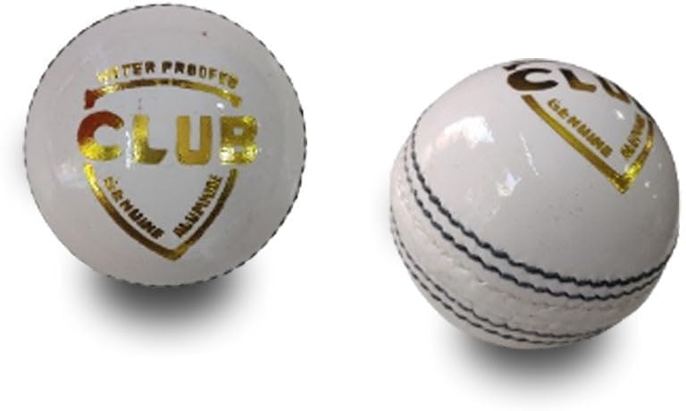 UP15 Hand Stitched Two Piece Cricket Leather Ball Combo Pack of 2 White Standard Size Durable Match Practice Cricket Ball for Training & Matches-image-15