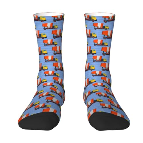 Seamless Pattern Of Concrete Mixer Truck Socks For Men Women Gift Sport Wicking Crew Socks Warm Cozy Socks2