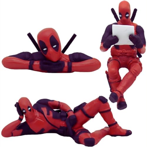 Image of 3pcs Superhero Toys, Action Figures, Deadpool, Car Desk Table Accessories, Deadpool Cake Decorations, Birthday Party Supplies, Cake Toppers, Collectibles