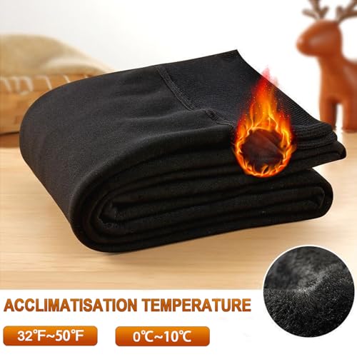Image of YAGAXI Fleece Lined Opaque Tights for Women - 2 Pairs 200D Warm Winter Pantyhose with Control Top