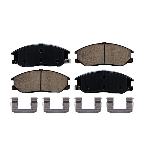 Image of Detroit Axle - Front Brake Kit for 2002 2003 2004 Kia Sedona Disc Brake Rotors Ceramic Brakes Pads Replacement