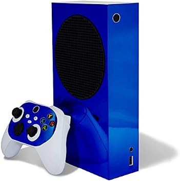 Blue Chrome Mirror - Vinyl Decal Mod Skin Kit by System Skins - Compatible with Microsoft Xbox Series S Console XBS