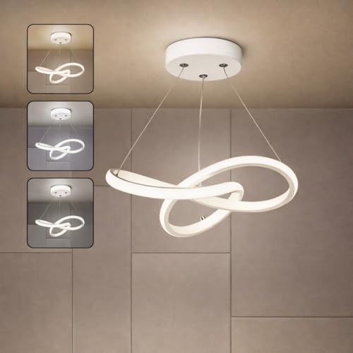 Lustre Pendente LED Teto Nórdico 3 Cores (Quente, Morna e Fria), ...