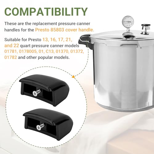 85803 Pressure Cooker Cover Handle Replacement for Presto Pressure Canner, Fits for 13-22 Quart Pressure Canner 01781, 0178005(2 Pack)