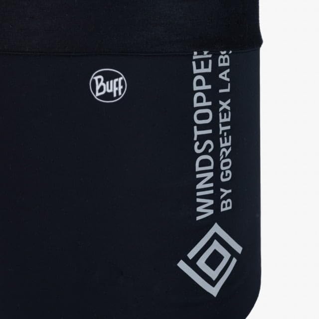 Buff Adult Windproof Neck Gaiter, Head and Neck Protection from Cold and Wind, Breathability, Ultra-Stretch Technology, Inner Polar Fleece Layer, Solid Black, One Size