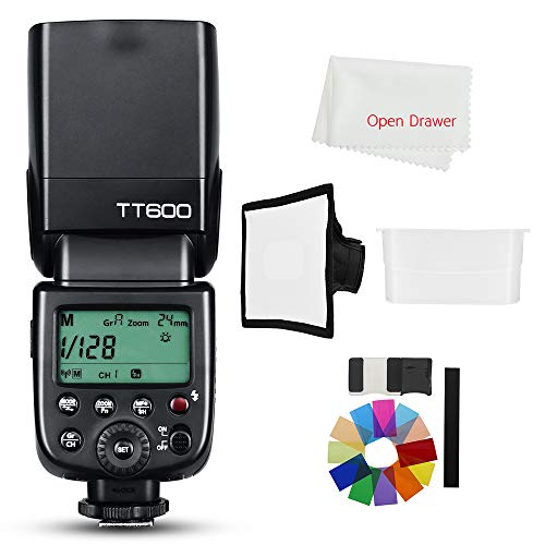 Godox Tt600 2,4 G sans Fil Gn60 Master/Slave Camera Thinklite Camer Flash Speedlite avec Construit en Godox X Systrm récepteur pour compatible Canon/Nikon/Sony/Pentax/Olympu/Fujifilm Camera