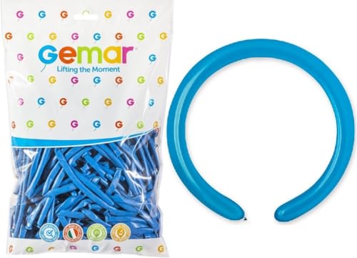 Gemar Palloncini MODELLABILI MANIPOLABILI Q260 Colore Blu Pastello CONF.100pz