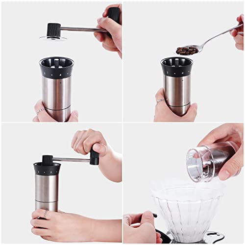 Vanuat Manual Coffee Grinder Styles Stainless Steel Conical Burr Ceramic Burr Bean Portable Espresso Grinder For Drip Coffee Cold Brew Espresso French Press Turkish Brew Gift Box … #TOP3
