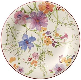 Villeroy & Boch Mariefleur Basic Breakfast Plate, 21 cm, Premium Porcelain, White/Multicoloured