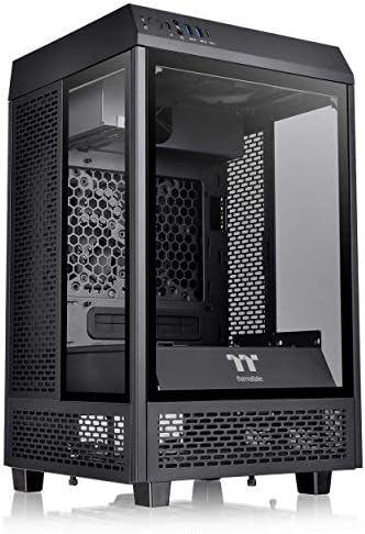 Thermaltake Tower 100 Black Edition Tempered Glass Type-C (USB 3.1 Gen 2) Mini Tower Computer Chassis supports Mini-ITX CA-1R3-00S1WN-00