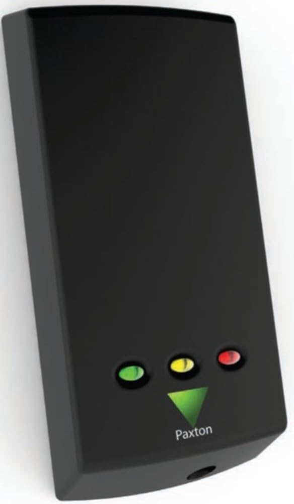 Paxton Access 345-220-US Model P50M Net2 Proximity Mullion Card Reader with Genuine HID Technology, Black, 125 KHz Frequency, Up to 100mm Read Range, Simple Mounting, 14 VDC, 130 mA