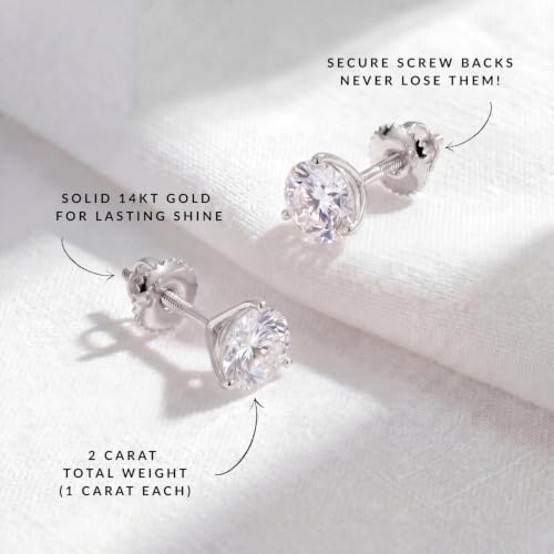 Image of Privosa - Lab Grown Diamond Stud Earrings in 14K Gold
