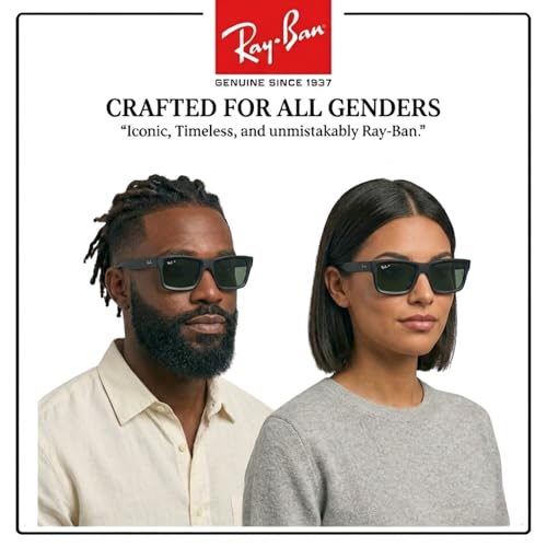 Image of Ray-Ban RB4396 WARREN BIO-BASED Rectangle Shaped Sunglasses for Men & Women with Official RAYBAN Eyewear Kit