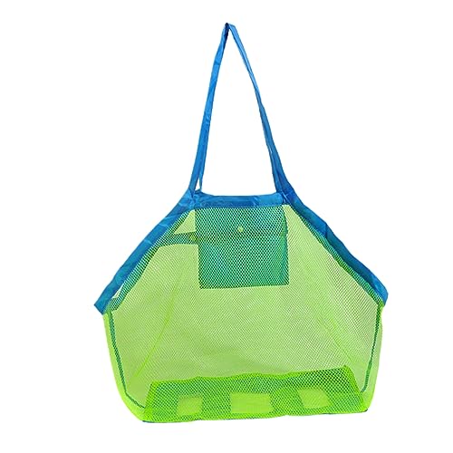 2Pcs Outdoor Mesh Tote Bag for Sand Durable Beach Storage Container with Heavy Duty Handles Easy Drainage for Water and Sand for Beach Fun