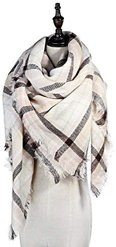 Lamamamas Plaid Blanket Scarf Cozy Tartan Wrap Shawl Scarfs for Women