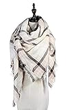 Lamamamas Plaid Blanket Scarf Warm Cozy Tartan Wrap Shawl Winter Scarfs for Women