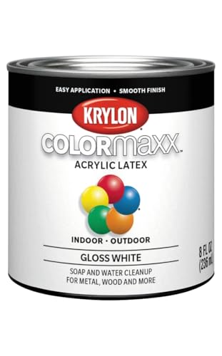 Image of Krylon K05612007 Colormaxx Brush On Paint, 1 /2 Pint, White