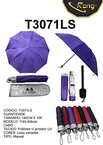 Guarda-chuva Grande Função De Contra Vento E Proteção Solar (pink)