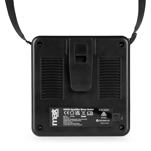MAX GIGKit – Mini amplificador guitarra 10W portátil con batería recargable por usb, controles de tono y overdrive, salida de auriculares y correa incluida, ideal para guitarra eléctrica - imagen 6