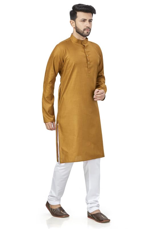 Be Active Men's Traditional Solid Full Sleeves Kurta || Cotton Kurta For Men || Men Kurta For Wedding || Kurta For Men (N-Rfsk0001 14 Kr Xxl)
