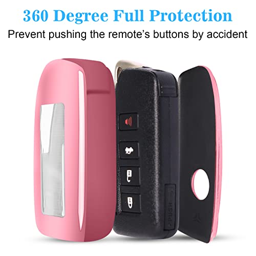Qbuc For Lexus Key Fob Cover, Tpu Car Key Case Protector With Keychain Compatible With Lexus 2013-Up Rx Is Es Gs Ls Nx Rs Gx Lx Rc Lc #TOP4